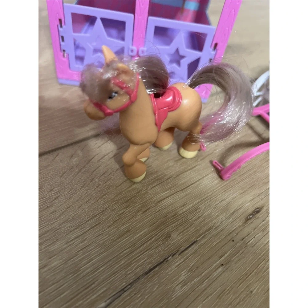 Polly Pocket Lot Horse Stable Horse Carriage Lot‎ Bundle